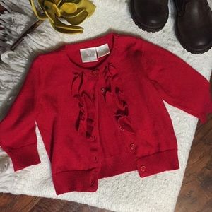 [Koala Kids] Red Knit Cardigan Sweater
